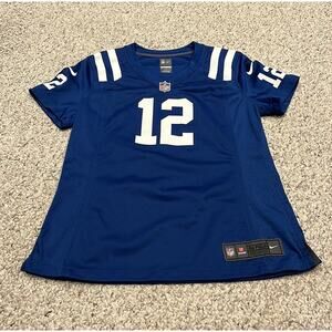 Nike Women's Sz M Indianapolis Colts Andrew Luck #12 On Field Jersey Blue NFL